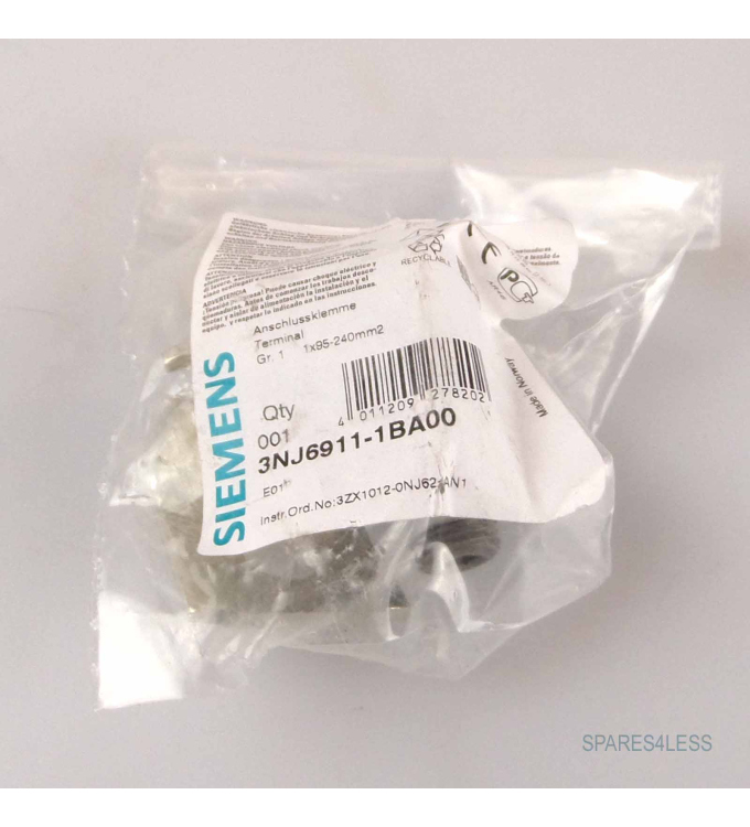 Siemens Anschlussklemme 3NJ6911-1BA00 OVP