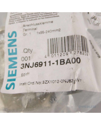 Siemens Anschlussklemme 3NJ6911-1BA00 OVP
