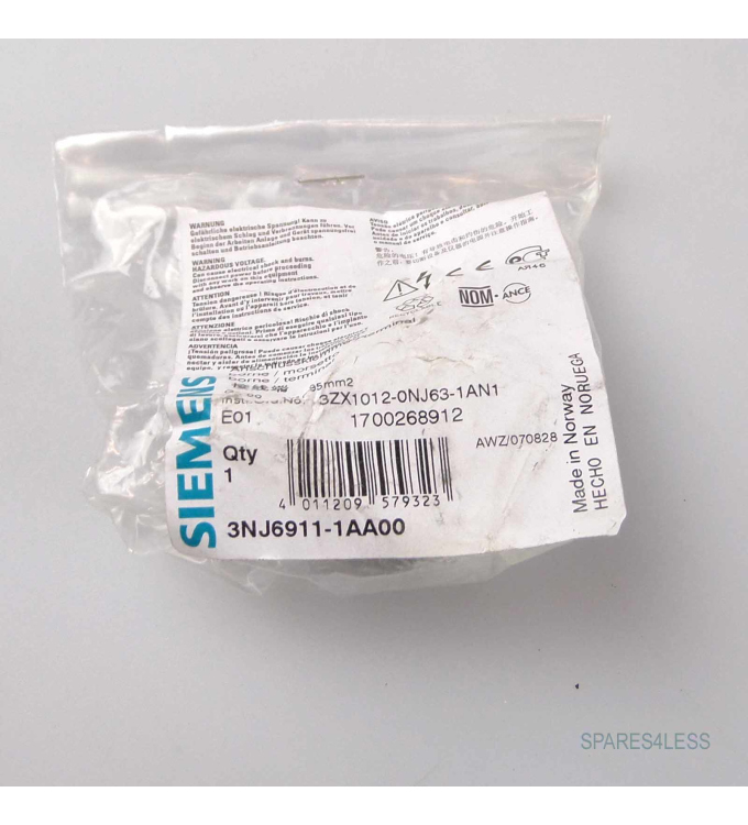 Siemens Anschlussklemme 3NJ6911-1AA00 OVP