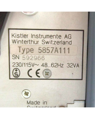 Kistler Control Monitor Type 5857A111 GEB