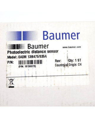 Baumer Distanz-Sensor OADM 13I6475/S35A OVP