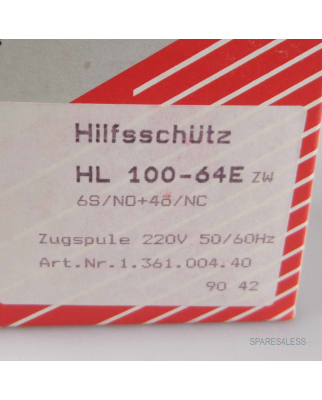 Schiele Hilfsschütz HL100-64E 136100440 220V OVP