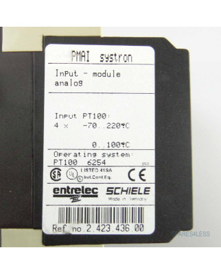 entrelec Schiele Analogeingabe Input PT100 242343600 OVP