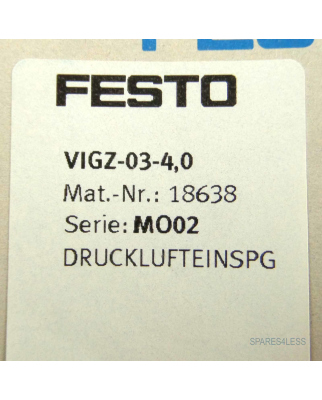 Festo Druckzonen-Einspeiseplatte VIGZ-03-4,0 18638 OVP