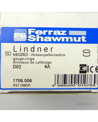 Lindner Hülsen-Passeinsatz 1706.006 D02 6A (45Stk.) OVP