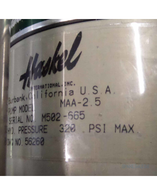 HASKEL Druckluftverstärker MAA2,5 / AA-1034 max. 16bar NOV
