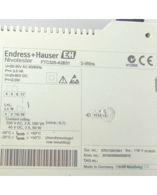 Endress+Hauser Nivotester FTC325 FTC325-A2B31 GEB