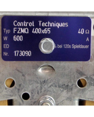 Control Techniques Bremswiderstand FZMQ 400x65 600W GEB