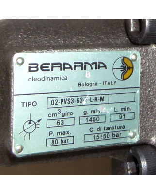 BERARMA Flügelzellenpumpe 02-PVS3-63-F-L-R-M NOV