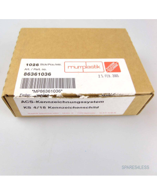 Murrplastik Kennzeichenschild KS 4/18 86361036 (1026 Stk.) OVP