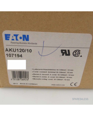 Eaton Leiteranschlussklemme AKU120/10 107194 (10Stk.) OVP