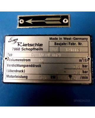Werie Rietschle Vakuumpumpe CL40DV (02) NOV