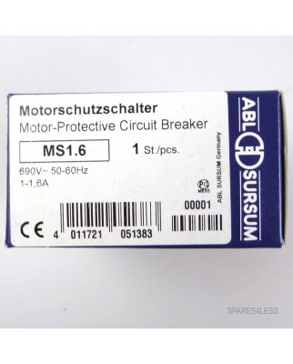 ABL SURSUM Motorschutzschalter MS1.6 1-1,6A OVP