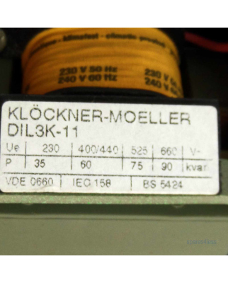 Klöckner Möller Schütz DIL3K-11 230V/50Hz 240V/60Hz GEB