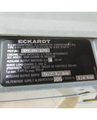 Eckardt Messumformer 6184112 BS614 OVP