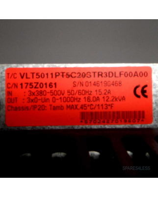 Danfoss Frequenzumrichter VLT5011PT5C20STR3DLF00A00 GEB