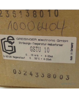 Greisinger Thermostat GSTU10 OVP