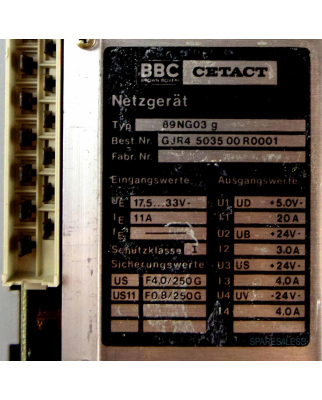 BBC Netzgerät 89NG03G GJR4503500R0001 GEB
