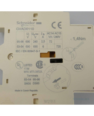 Schneider Hilfsschalter GVAD0110 NOV
