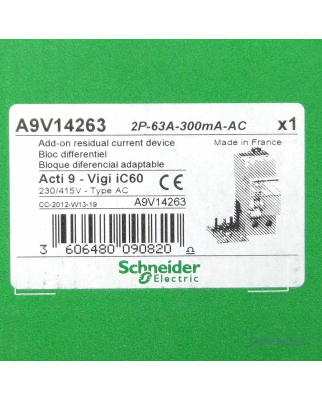 Schneider Electric Differentialblock A9V14263 Acti 9-Vigi iC60 OVP