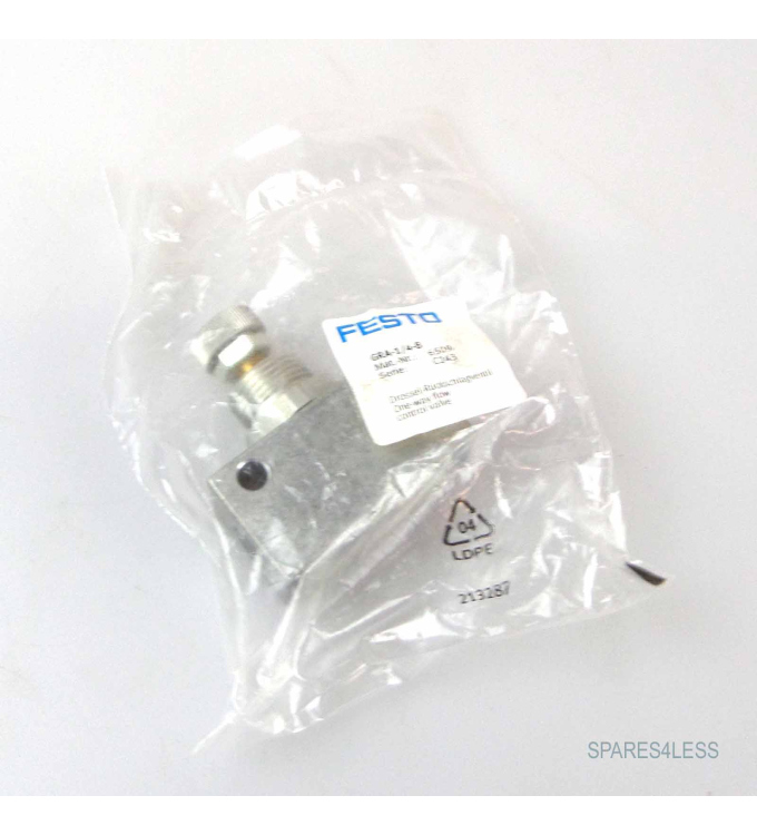 Festo Drossel-Rückschlagventil GRA-1/4-B 6509 OVP