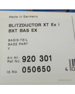 DEHN Basisteil Blitzductor XT Ex i BXT BAS EX 920301 OVP