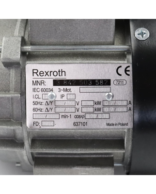 Rexroth Motor MNR: 3842503582 NOV