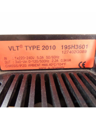 Danfoss Frequenzumrichter VLT 2010 195H3601 0,9 kVA GEB