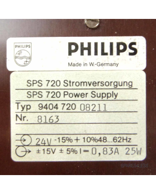 Philips Stromversorgung SPS 720 9404 720 08211 GEB
