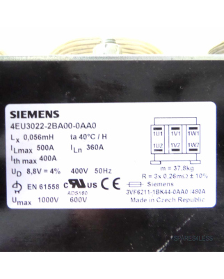 Siemens Kommutierungsdrossel 4EU3022-2BA00-0AA0 NOV