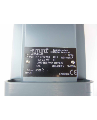 Emod Drehstrom-Flachmotor VK50/22-75 0,2-0,4kW NOV