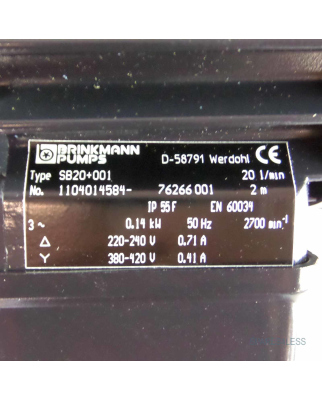 Brinkmann Spülpumpe SB20+001 0,14kW 20 l/min NOV