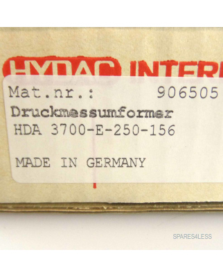 Hydac Druckmessumformer HDA3700-E-250-156 906505 OVP