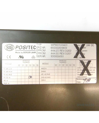 SIG Positec Controller WPM-311 WPM311.03401 GEB