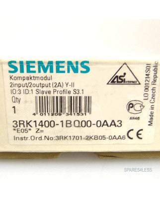 Siemens AS-Interface Kompaktmodul 3RK1400-1BQ00-0AA3 OVP