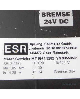 ESR Pollmeier GmbH Motor SBL3-0130 MT6941.3282 GEB
