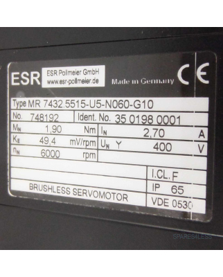 ESR Pollmeier GmbH Servomotor MR7432.5515-U5-N060-G10 NOV