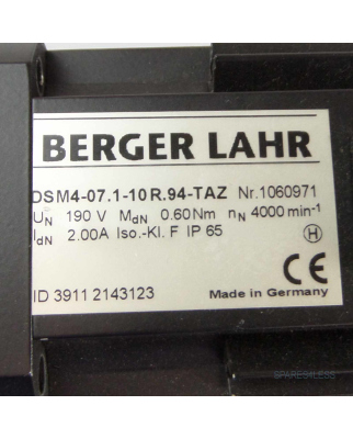 Berger Lahr Servomotor DSM4-07.1-10R.94-TAZ ID39112143123 GEB