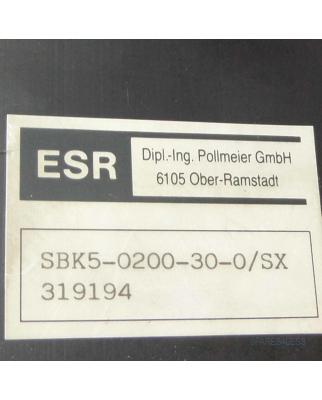 ESR Pollmeier GmbH Servomotor SBK5-0200-30-0/SX GEB