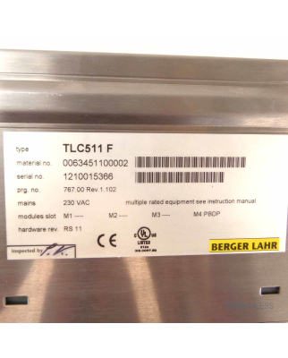 Berger Lahr Schrittmotorsteuerung TLC511F 0063451100002...
