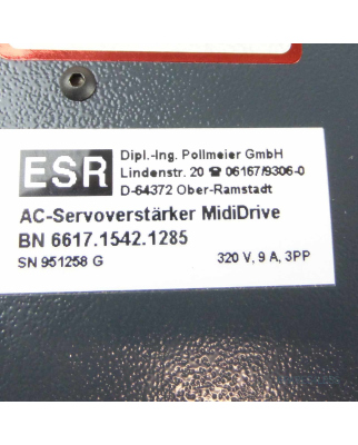 ESR Pollmeier GmbH Servoverstärker MidiDrive BN 6617.1542.1285 NOV