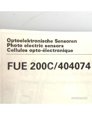Baumer electric Kunststoff-Lichtleiter FUE200C/404074 OVP