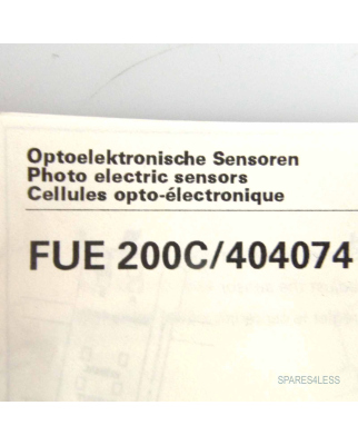 Baumer electric Kunststoff-Lichtleiter FUE200C/404074 OVP