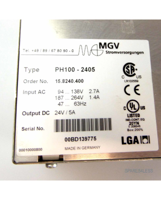 MGV Stromversorgung PH100-2405 15.8240.400 GEB