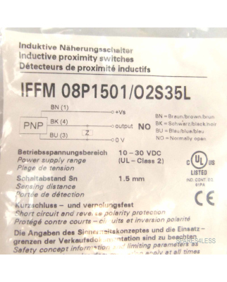 Baumer electric Induktiver Näherungsschalter IFFM 08P1501/O2S35L OVP