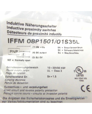 Baumer electric Induktiver Näherungsschalter IFFM 08P3501/01S35L OVP