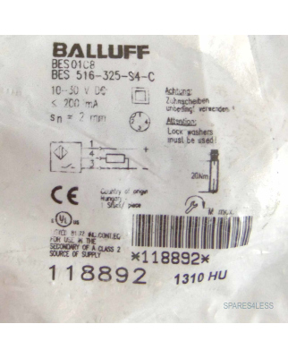 Balluff induktiver Näherungsschalter BES 516-325-S4-C 118892 OVP
