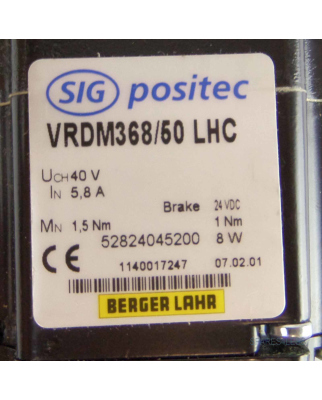 BERGER LAHR Schrittmotor VRDM368/50LHC OVP