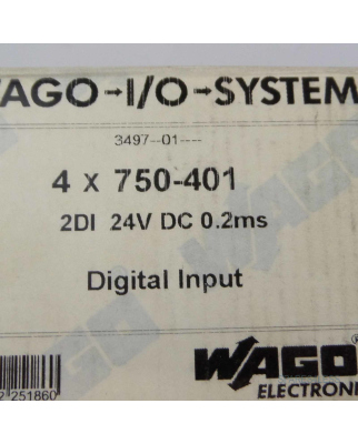 WAGO Digital Eingangsklemme ITEM- NO: 750-401 (4 Stk.) OVP