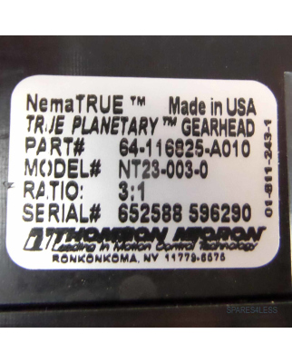 Thomson Micron Planetengetriebe NemaTRUE 64-116825-A010...